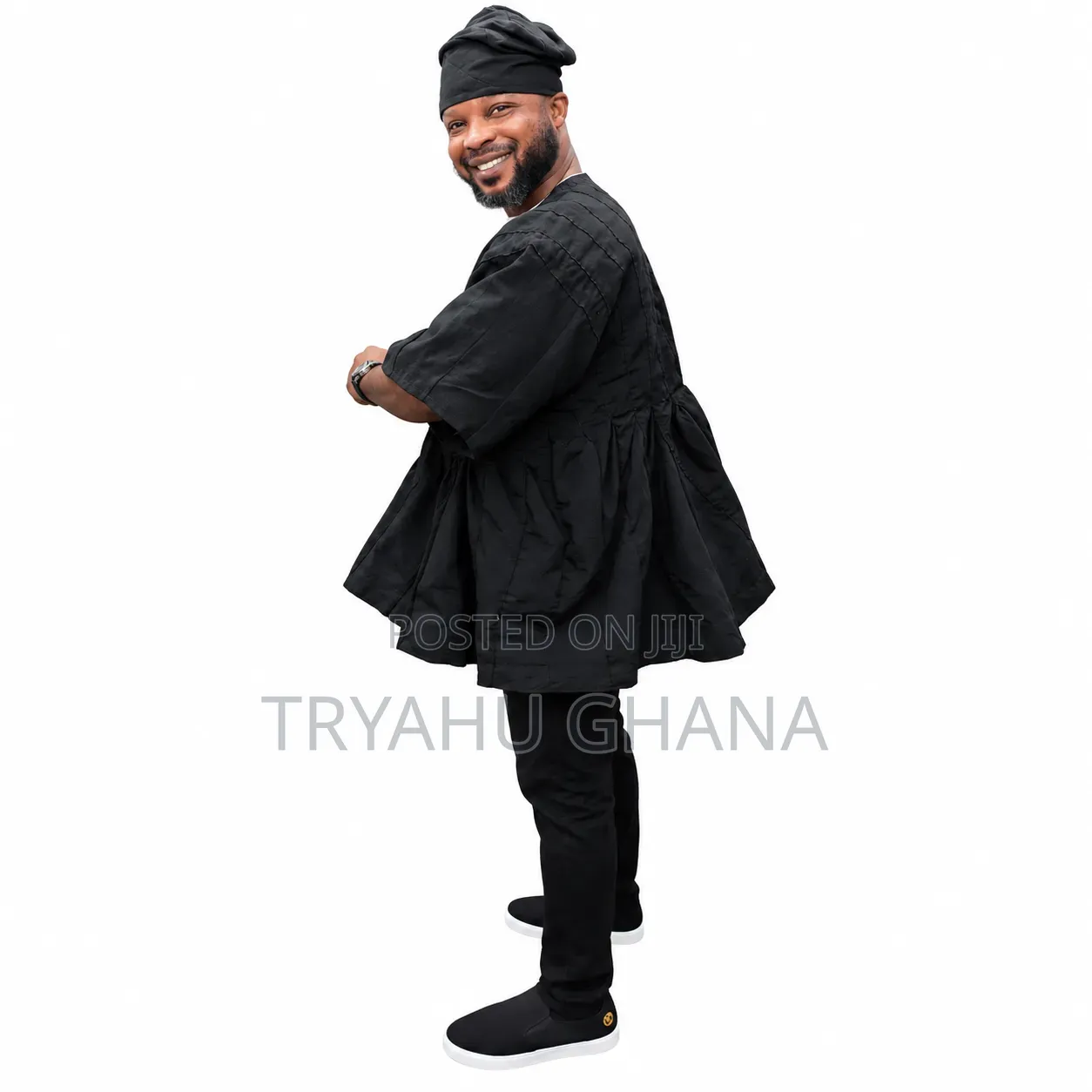 Fresh Styles Men's Pure Black Fugu Have Arrived at Tryahu Smock Hub