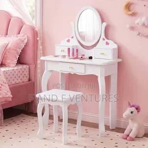 Kids Dressing Table With Chair and Mirror- UK