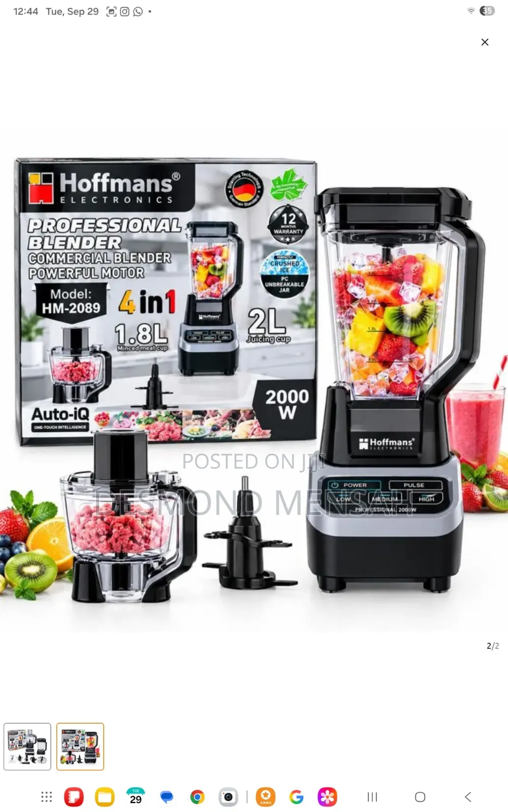 Hoffman Professional 4-in-1 Commercial Blender