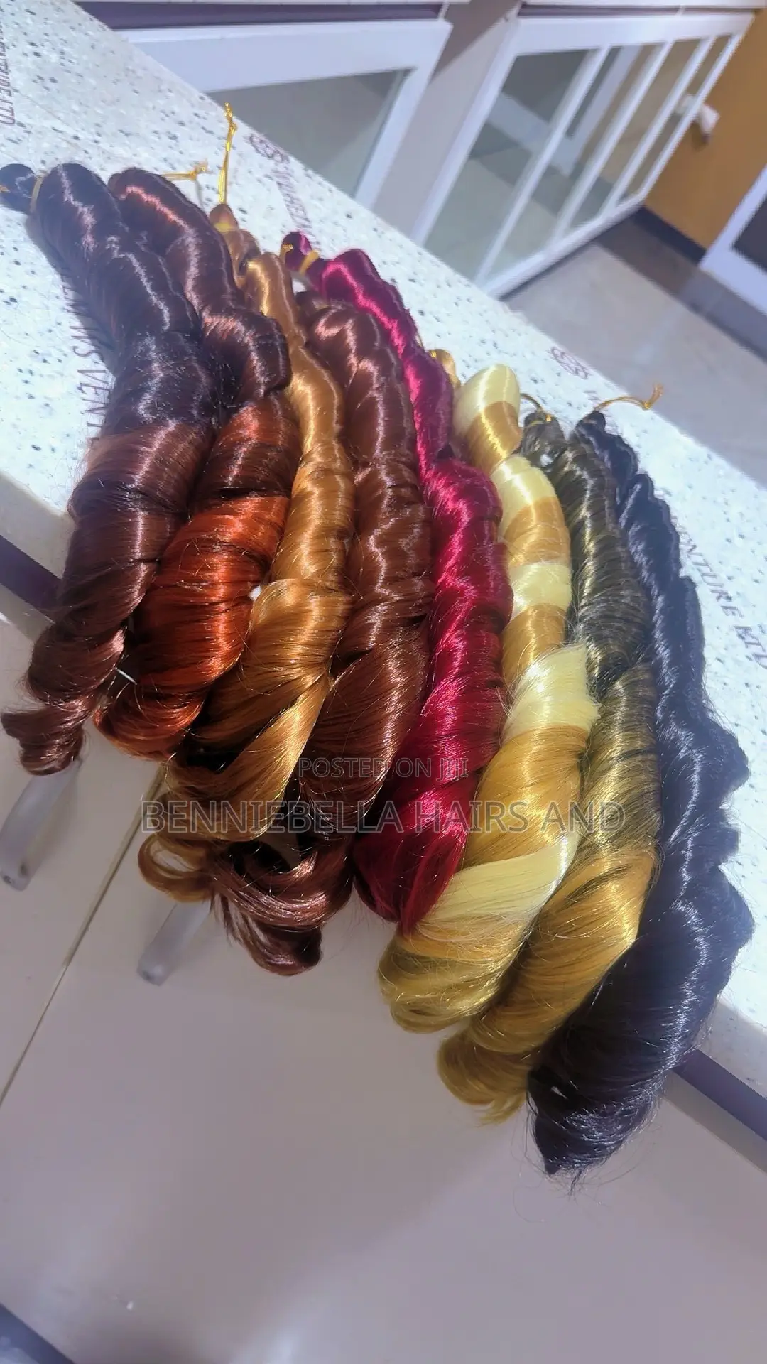 French Curls, Bone Straight, Outre, and X-Pression Hair Extensions