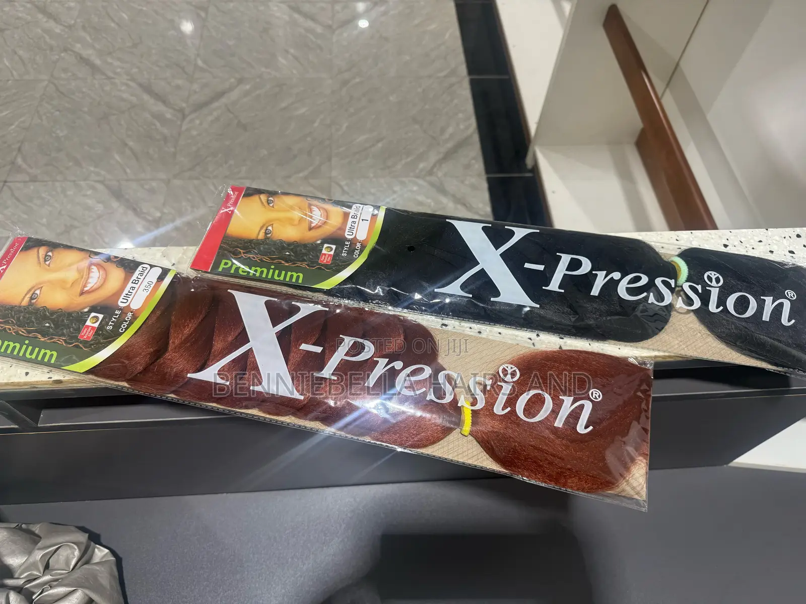 French Curls, Bone Straight, Outre, and X-Pression Hair Extensions