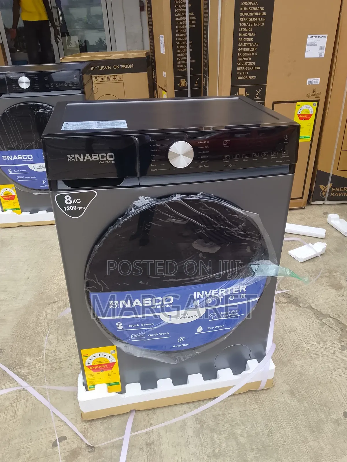 Front Load 8 Kg Fully Automatic Washing Machine Nasco