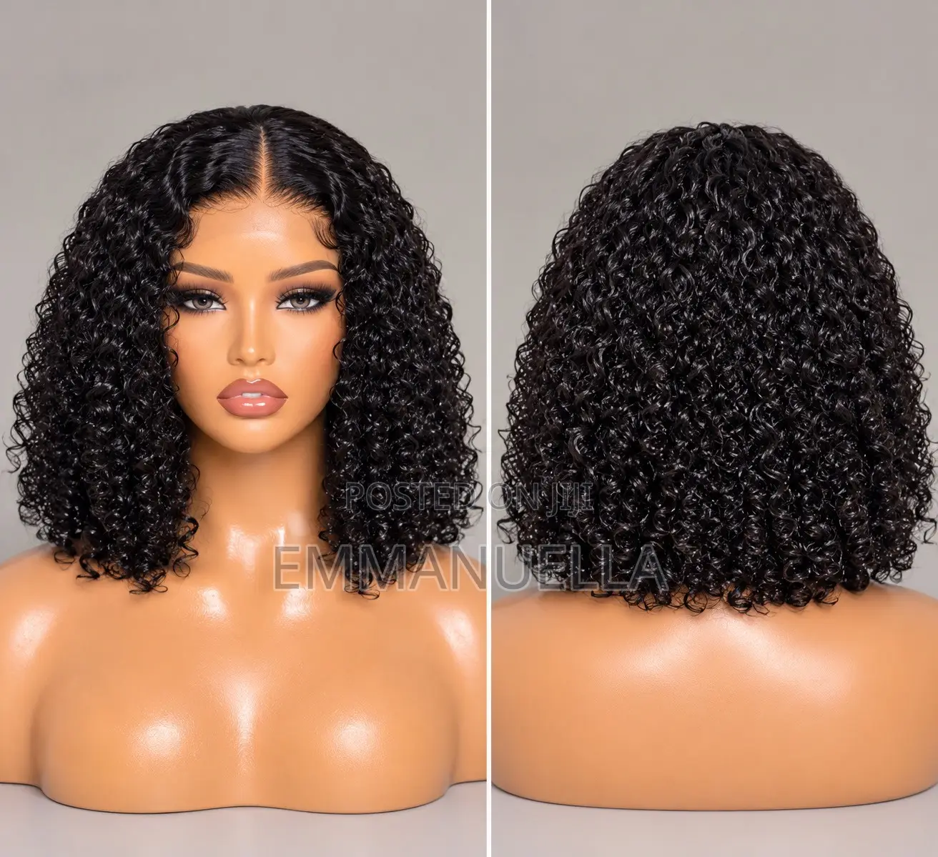 Luxury Deep Curly Human Hair Bob | Full Defined Curls | 14 Inches