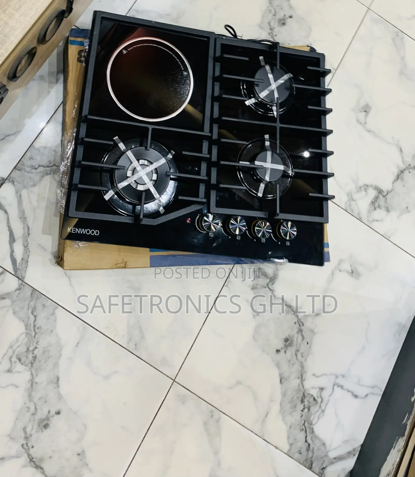 Try Original Glass Inbuilt Kenwood 3+1 60cm Black Hob