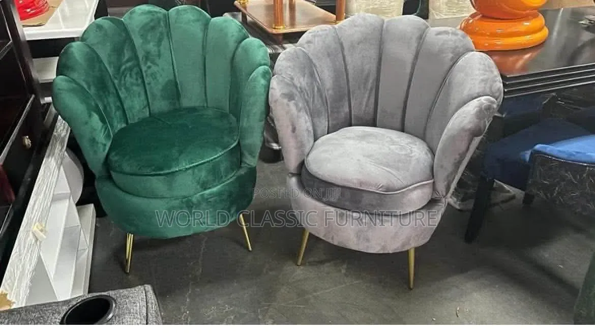 Luxury Velvet Shell Accent Chair