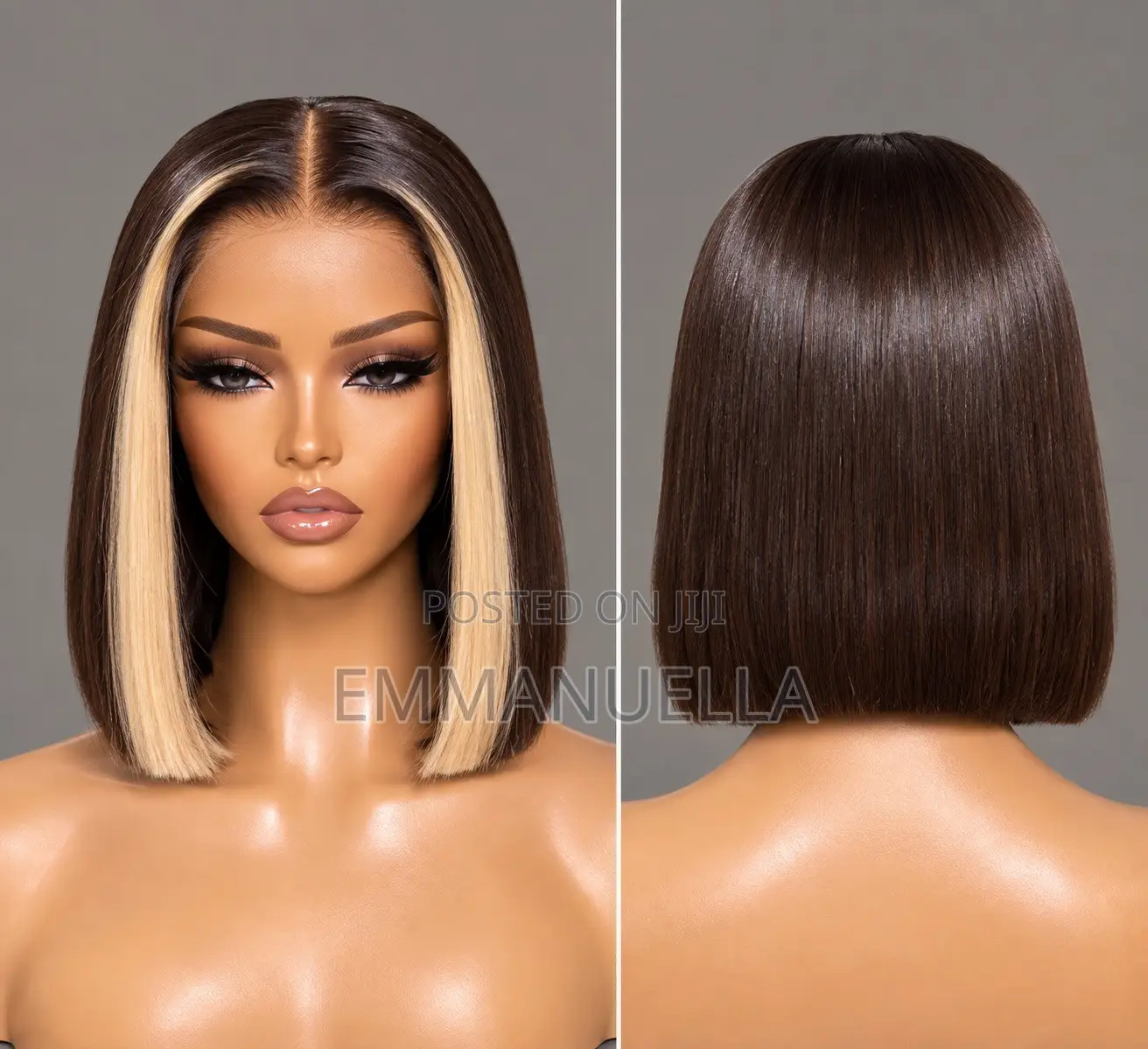 Color 33 SDD Bob With Blonde Highlights | Luxury Human Hair