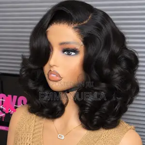 Title: Luxury Black Body Wave Human Hair Wig – Full Glamorous
