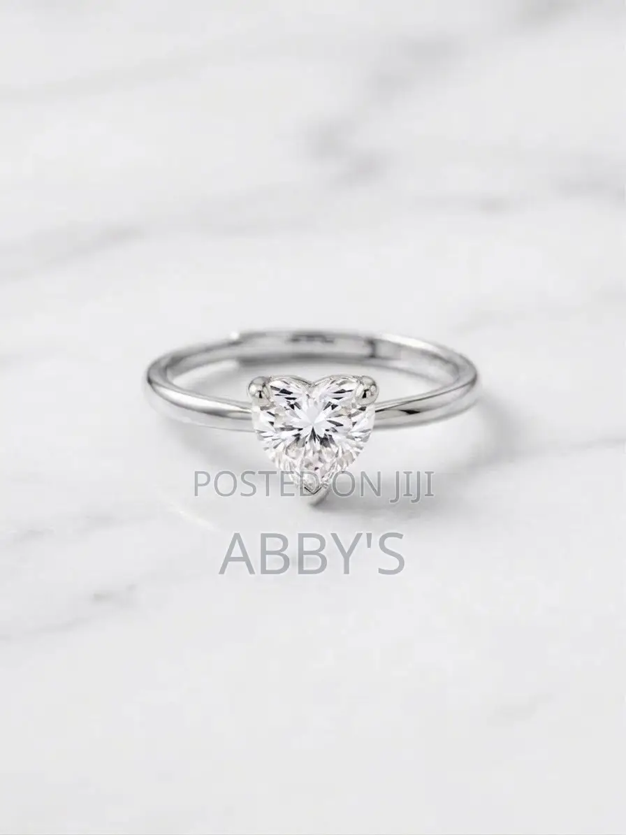 Radiant Love Adjustable Silver Moisanite Diamond 1.0 Carat Ring