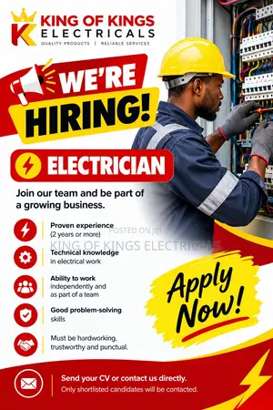 Experienced Electrician Needed Urgently