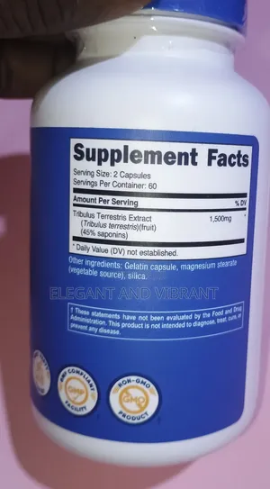 Tribulus Terrestris Extract 1500mg, 120 Capsules