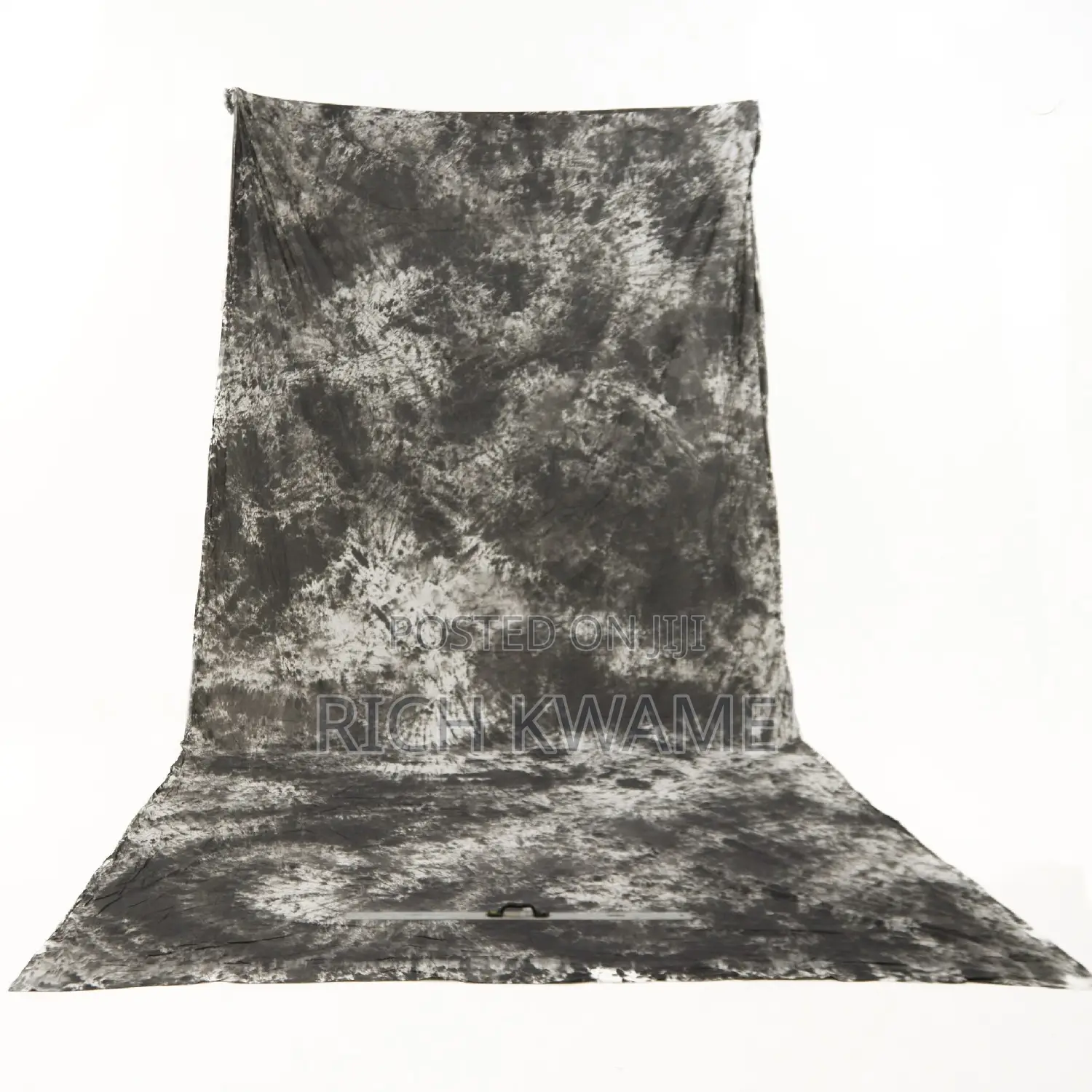 Grey White Tie Dye Photo Video Backdrop Background (4.75 by 9 Feet)