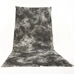 Grey White Tie Dye Photo Video Backdrop Background (4.75 by 9 Feet)