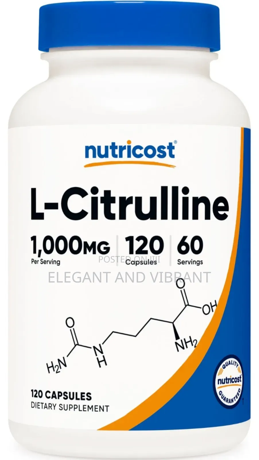 L-Citrulline 500mg, 120 Capsules ,