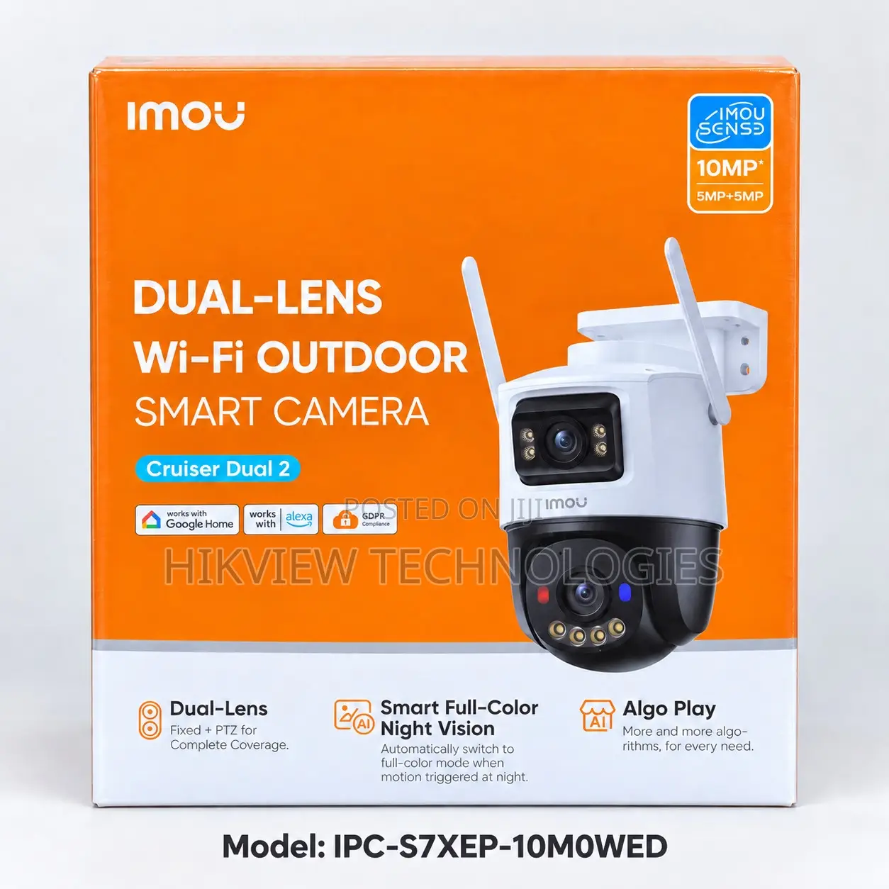 IMOU IPC-S7XEP-10M0WED Cruiser Dual 2 10MP Outdoor Wi-Fi Security Cam.