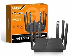 4g/5g Universal Sim Router+6 Antenna With Back Up Battery