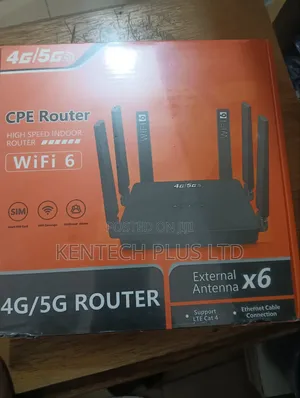4g/5g Universal Sim Router+6 Antenna With Back Up Battery