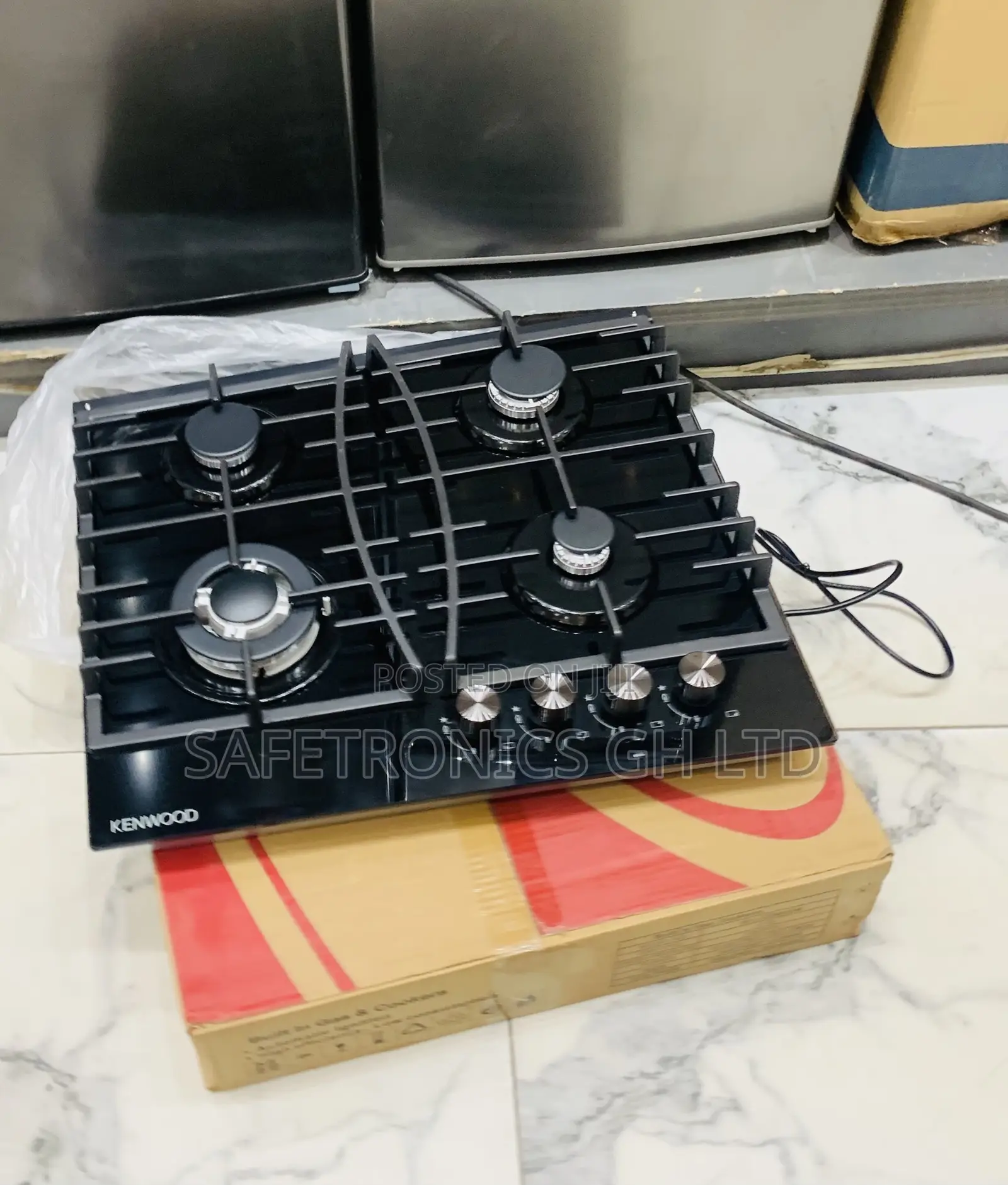 High Reliable Inbuilt Black Kenwood 4 Gas Hob Glass