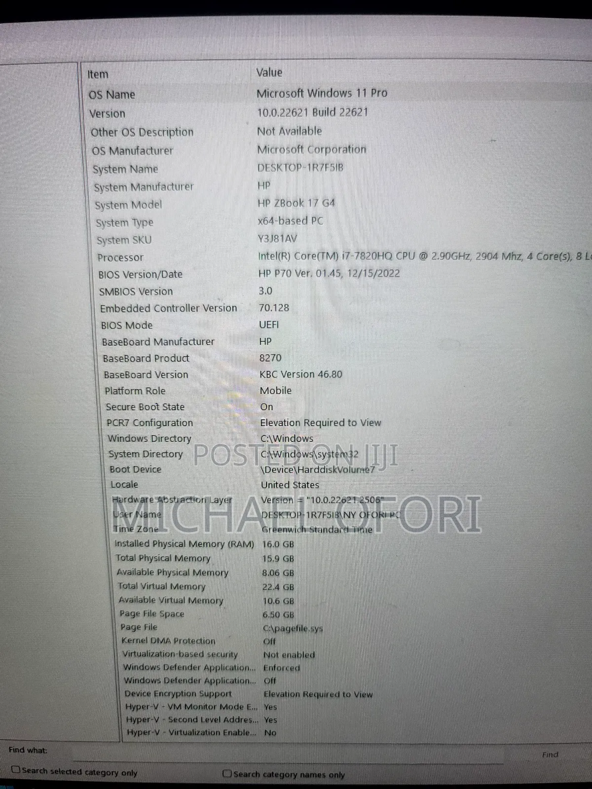 Laptop HP ZBook 17 G4 16GB Intel Core i7 SSD 500GB
