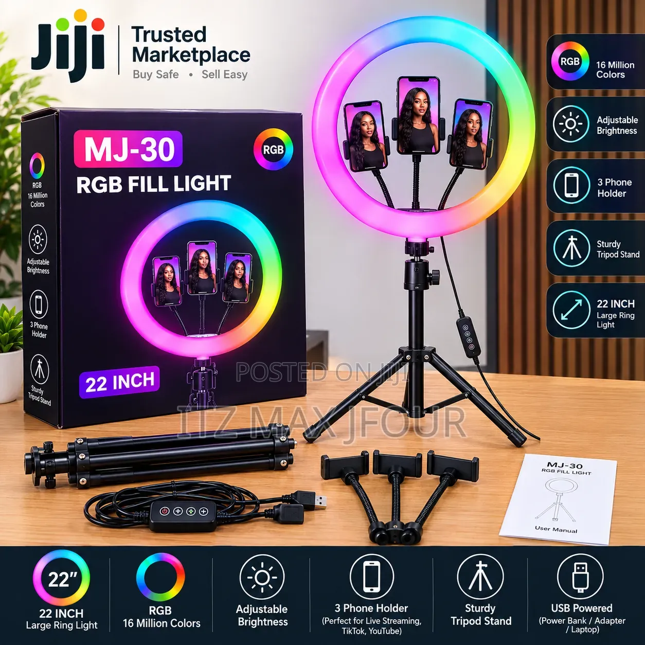 MJ30 RGB Ringlight 22inch