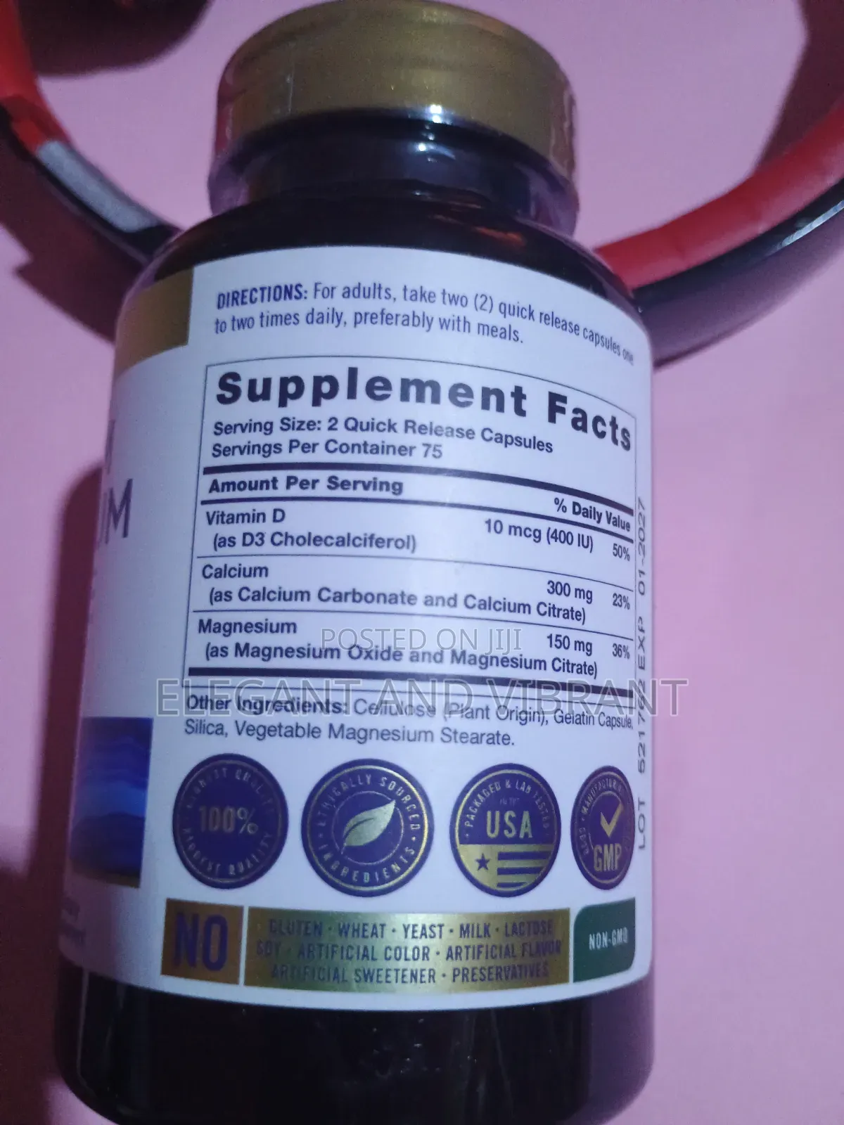 Calcium Magnesium Citrate With Vitamin D-3 | 150 Capsules