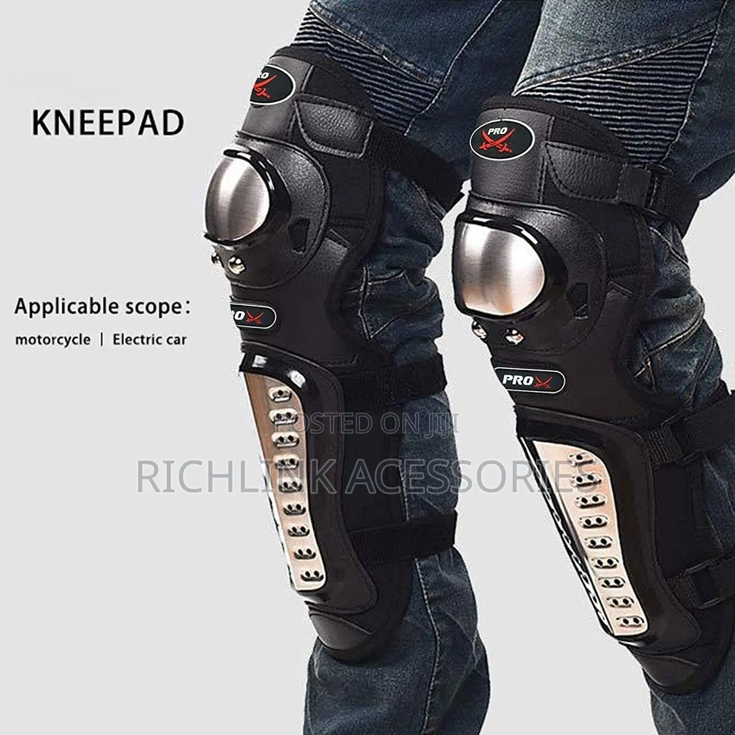 Steel Knee & Elbow Guard for Bikers and Riders