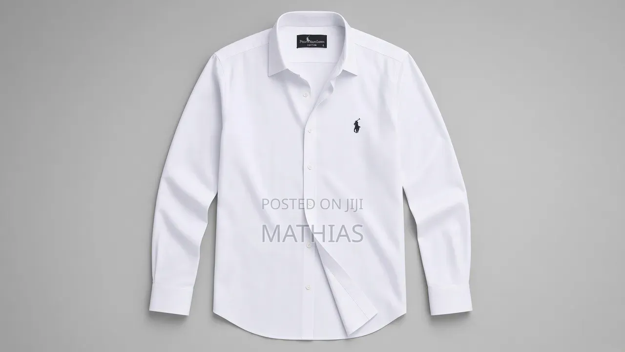 Long Sleeves White Polo Shirt