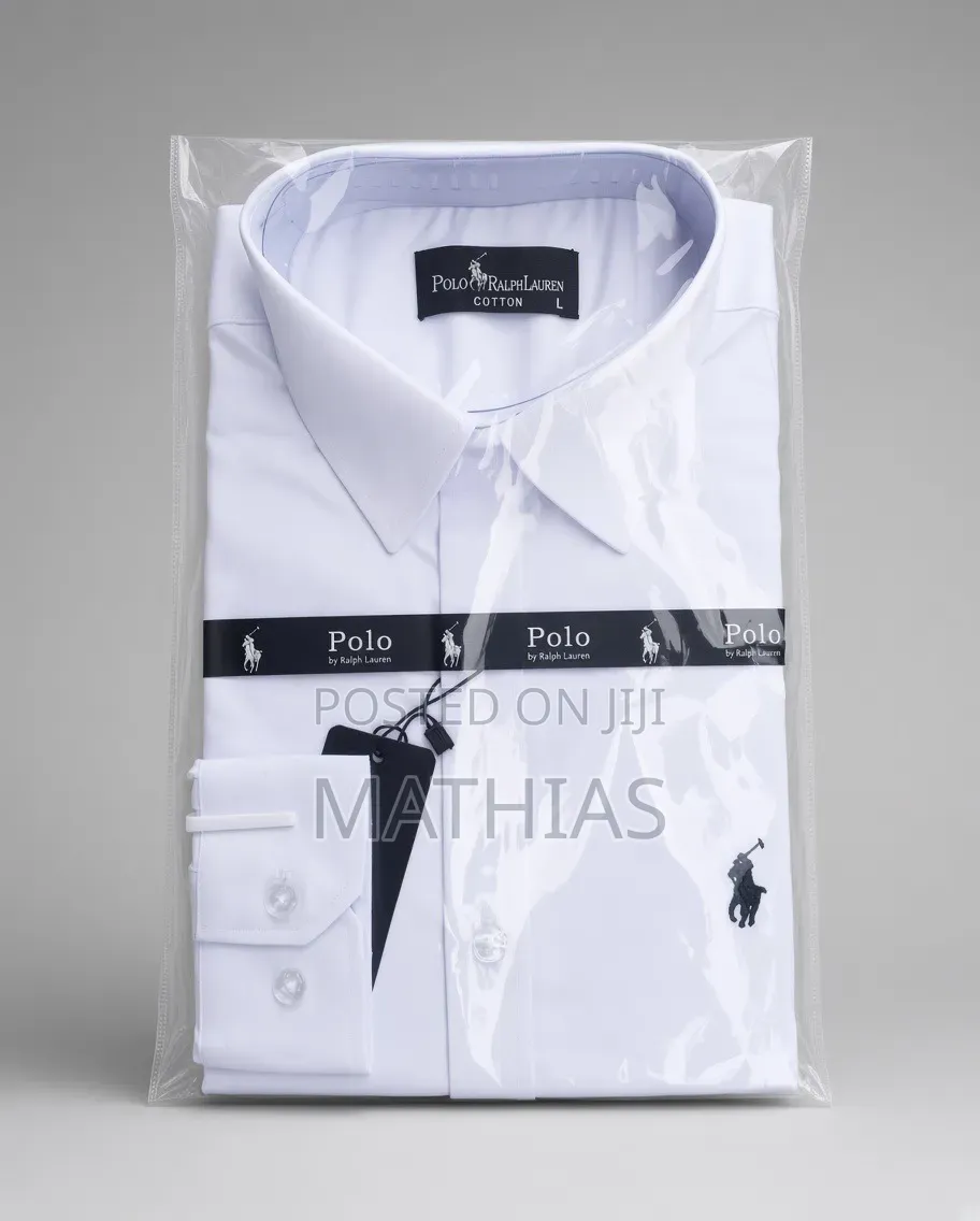 Long Sleeves White Polo Shirt