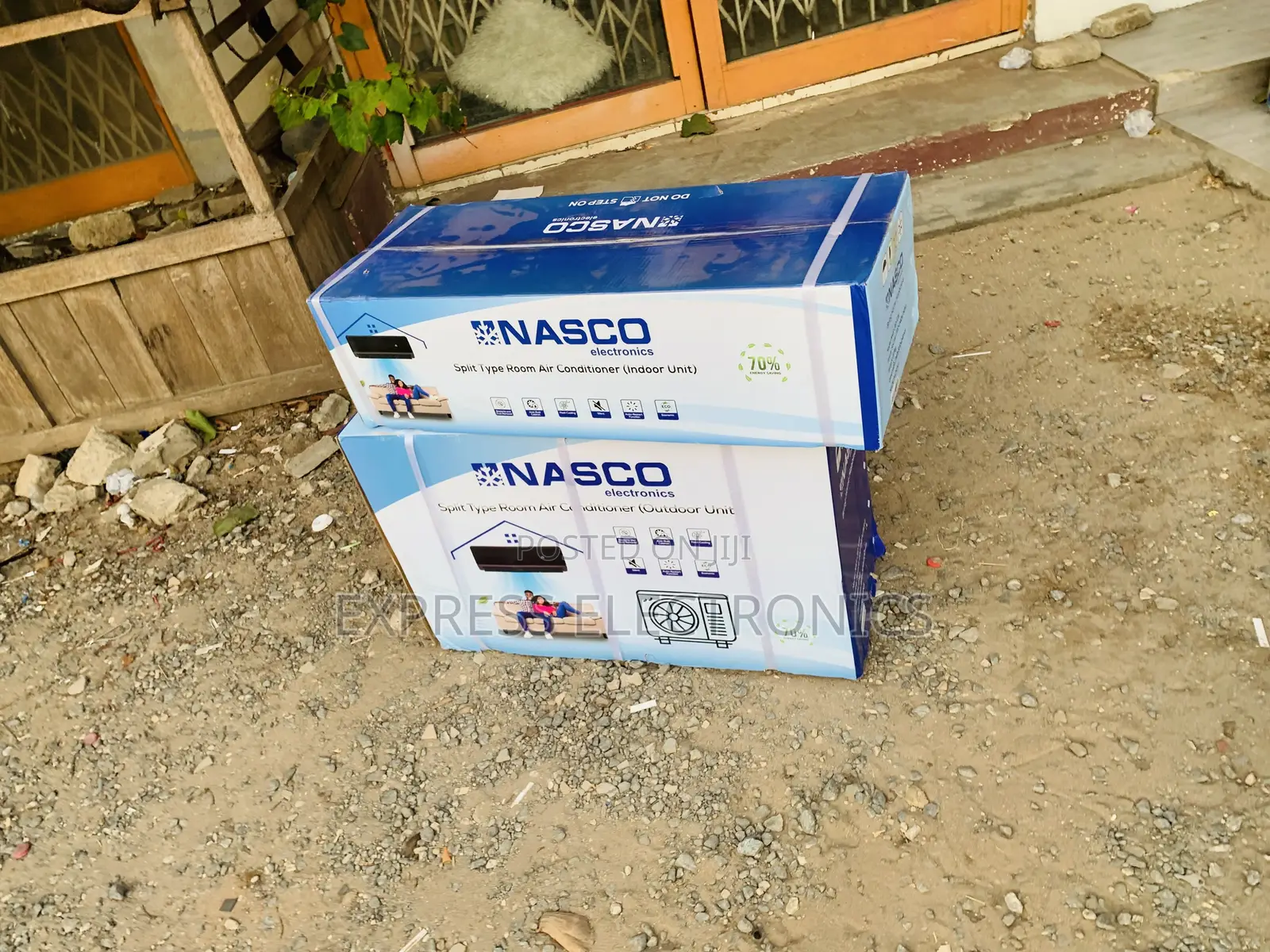 Auto Restart Nasco 1.5HP Black Split Air Conditioner (NAS-J12-V1B)