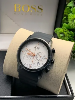Boss Chronograph Watch With Silicone Strap – Men’s Sport Wristwatch