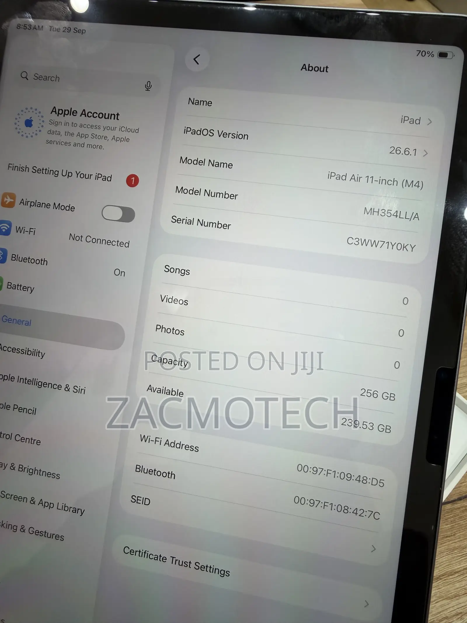 Apple iPad Air 11 (2026) 256 GB Gray