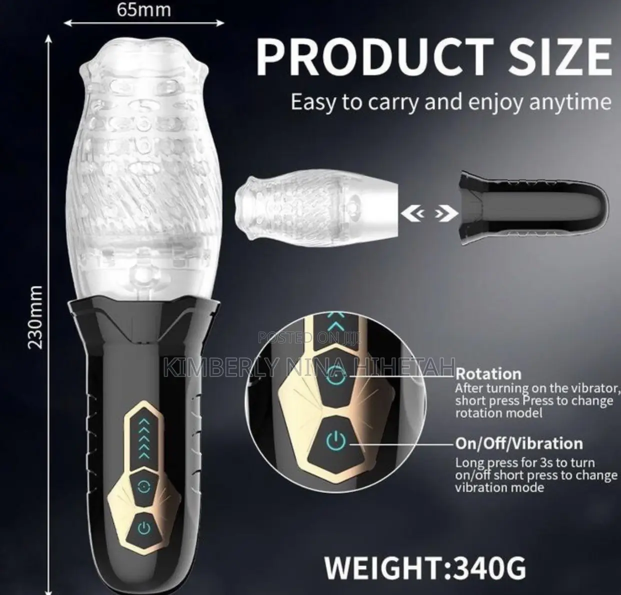 Bellucci 360° Automatic Rotating Vibrating Male Masturbater