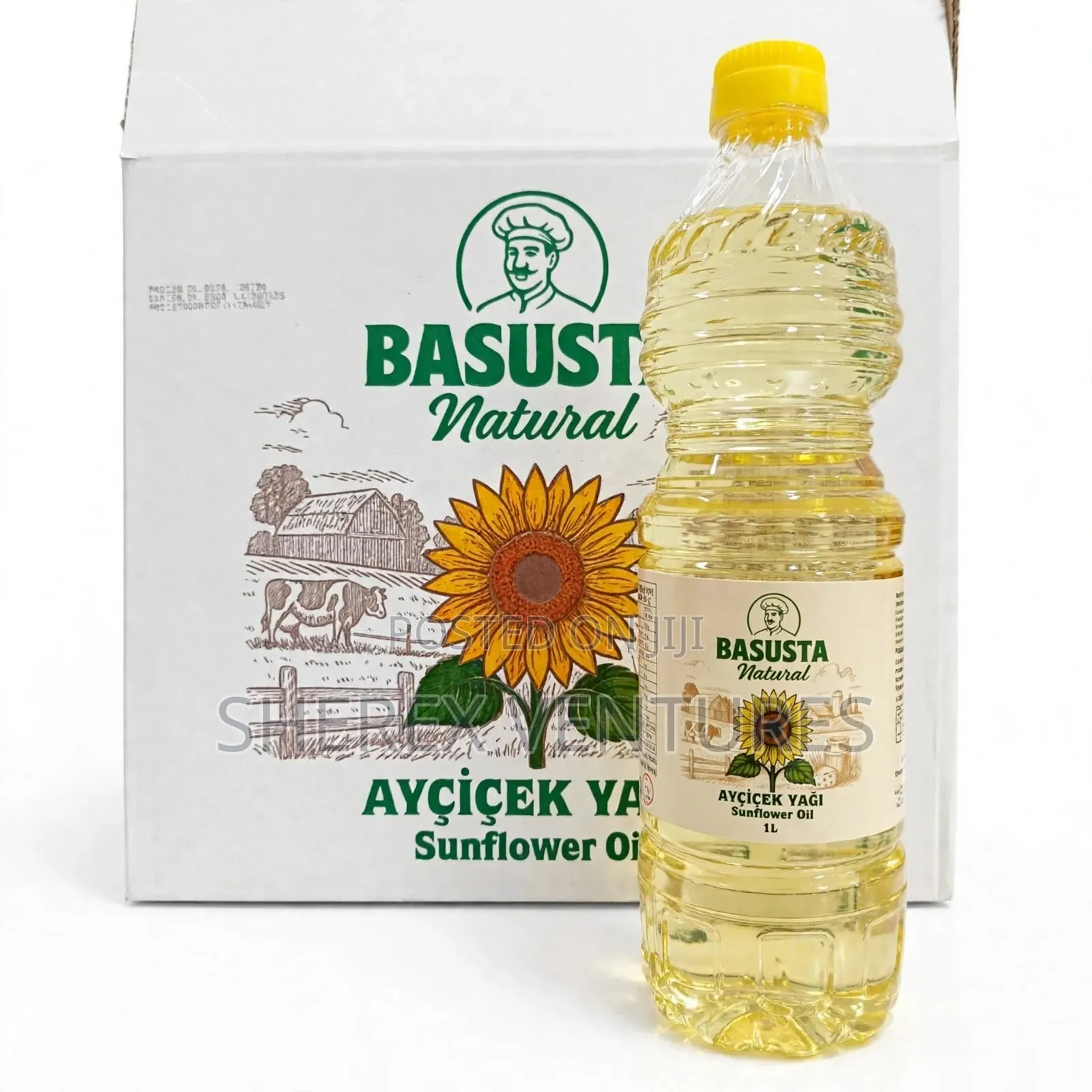 Basusta Sunflower Oil From Turkey 5 Liters and 1 Liter