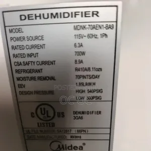 Dehumidifier, Midea MDNK-70AEN1-BA9