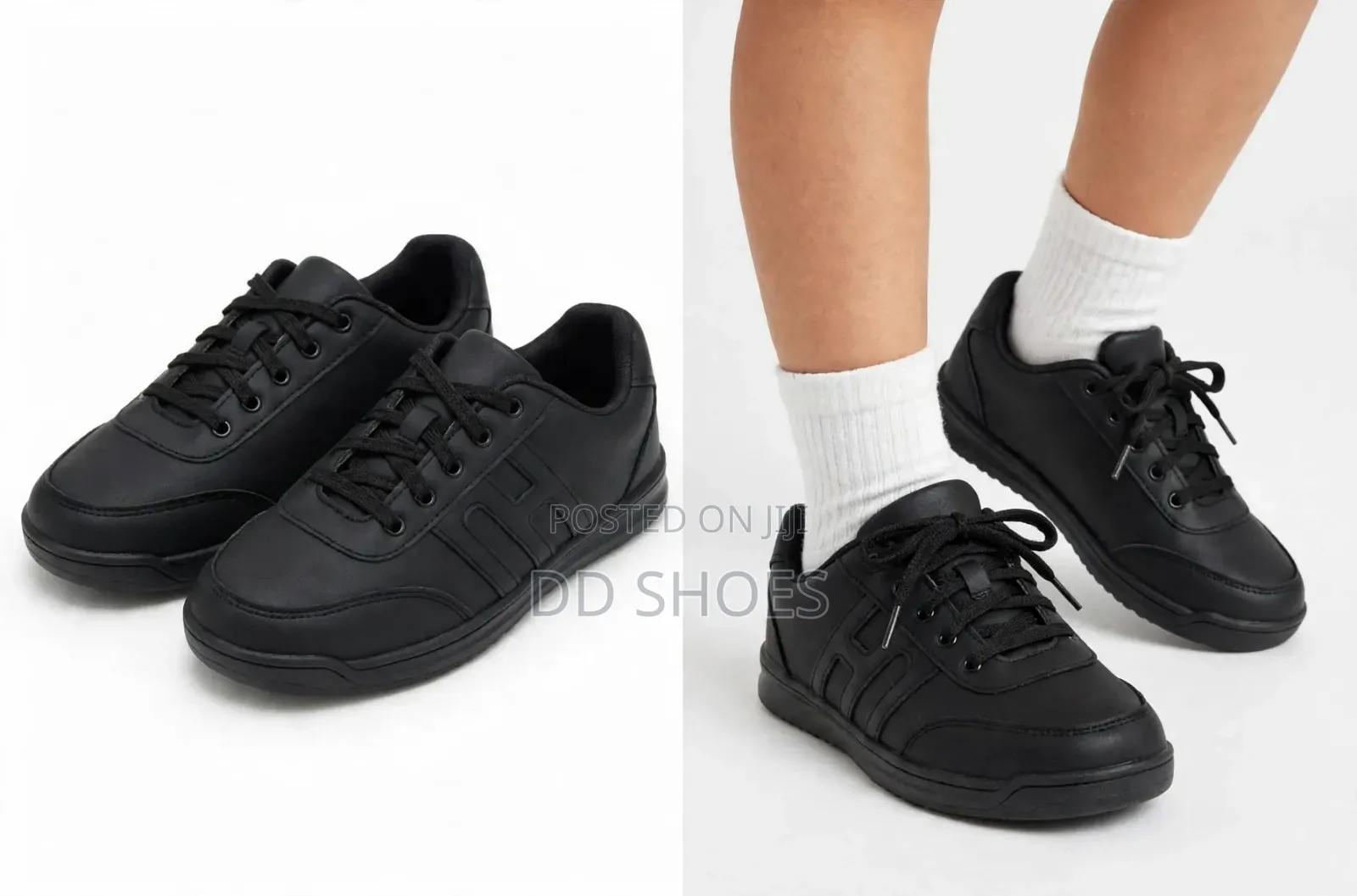 Kids Black School Shoes