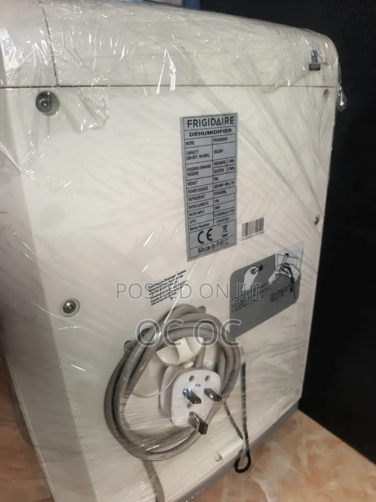 Dehumidifier, Frigidaire, 240V