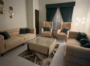Beige Set Sofa + Wingback Chairs Set