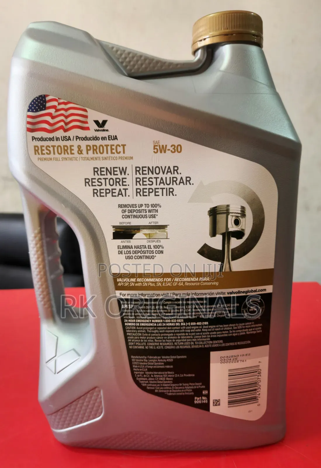 Valvoline 5W30 Premium Engine Oil 5L Restore Protect From USA