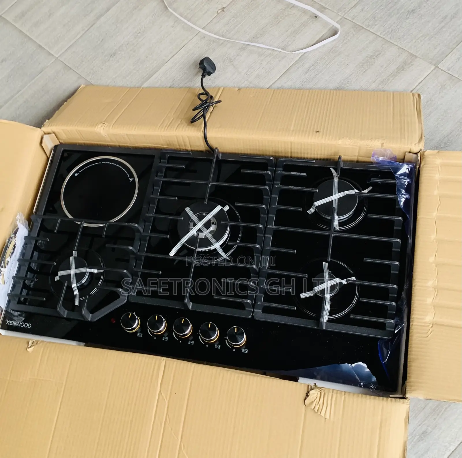 Modest Lasting Inbuilt Kenwood 4+1 Black Hob