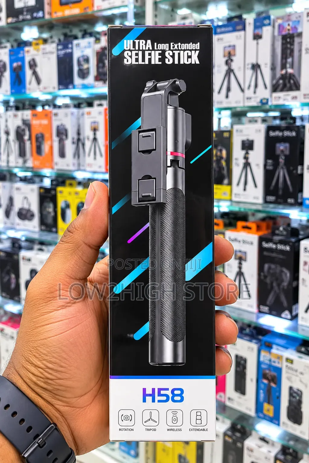 H58 Ultra Long Extended Selfie Stick Tripod