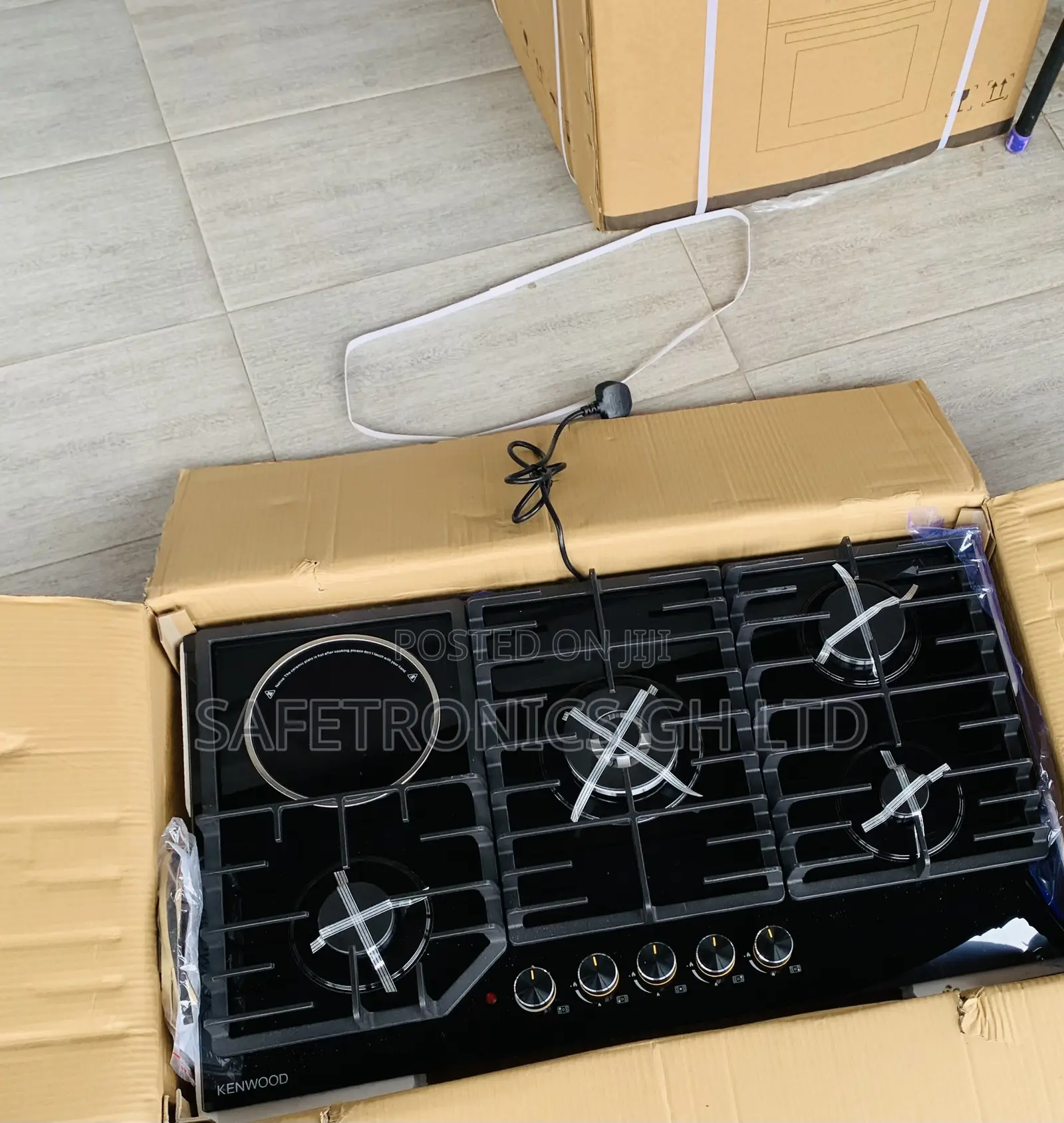 Choose Kenwood New 4 Gas 1 Electric Inbuilt Black Hob
