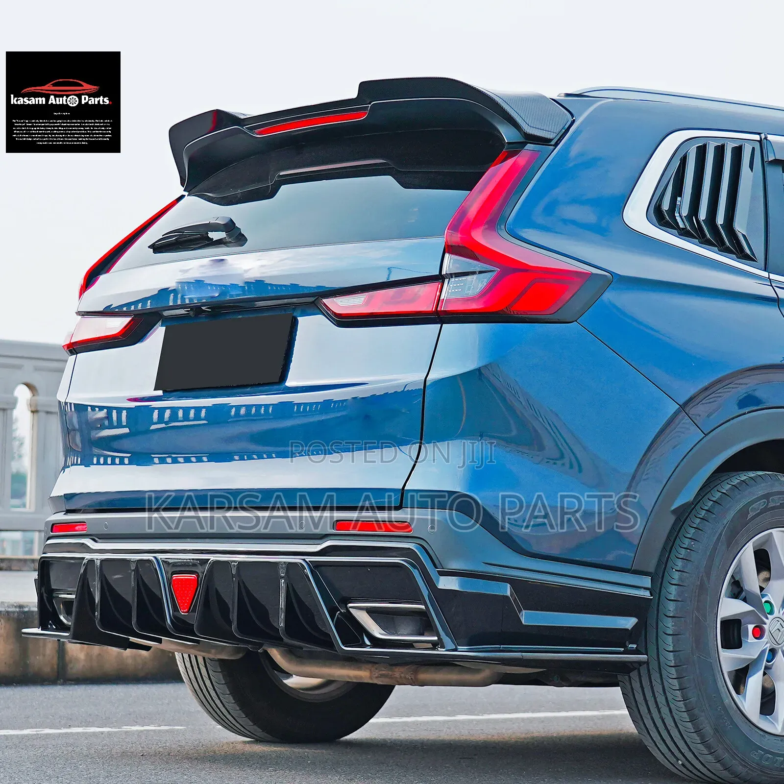 Black Rear Bumper Diffuser LED Brake Light for 2023–2026 Honda CR-V.