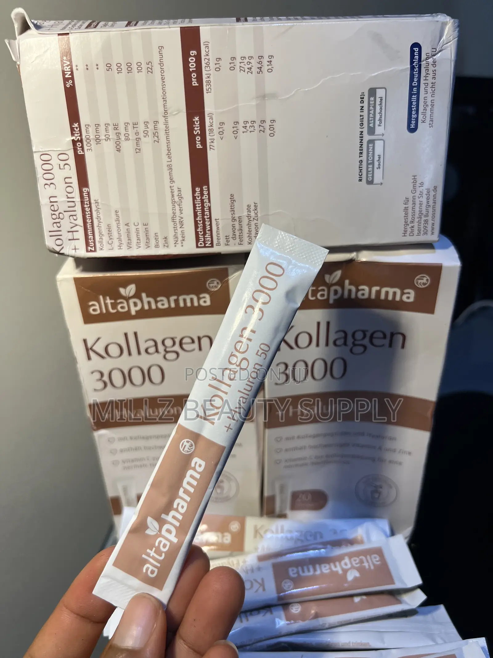 Altapharma Kollagen 3000 + Hyaluron 50 - Collagen Powder Sticks