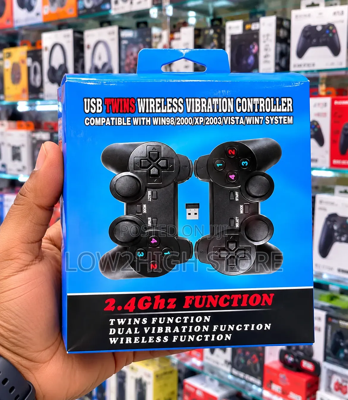 USB Twins Wireless Vibration Controller