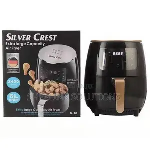 SILVER CREST Extra Large Capacity Smoke-Free Airfryer - 6L Black