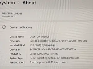 Laptop Dell Latitude 5400 16GB Intel Core i5 SSD 512GB