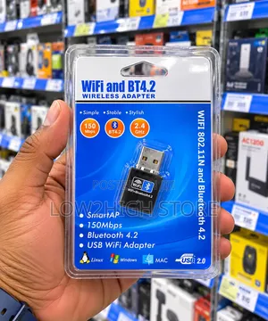 2-in-1 WiFi + Bluetooth USB Adapter