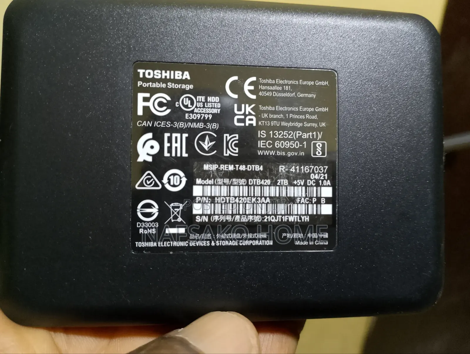 2tb Toshiba Laptop Harddrive