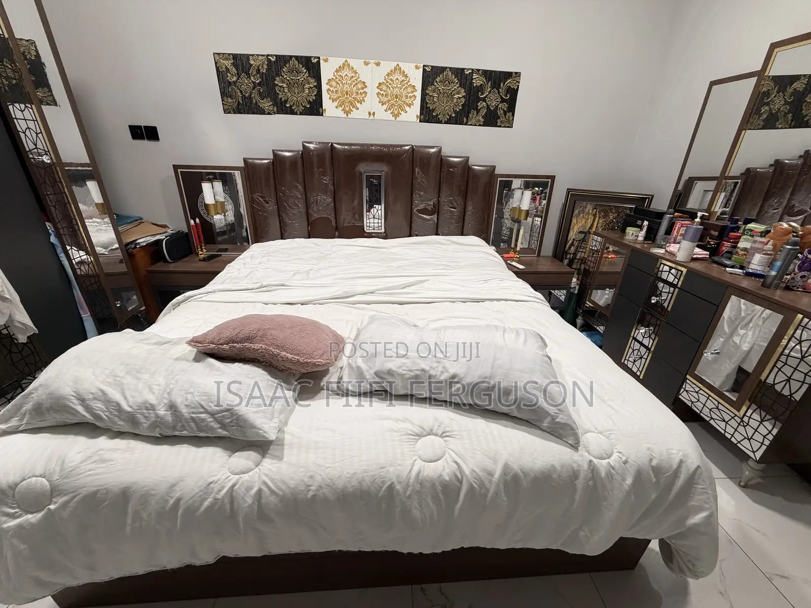 Complete Modern King Size Bed With Wardrobe and Drawers