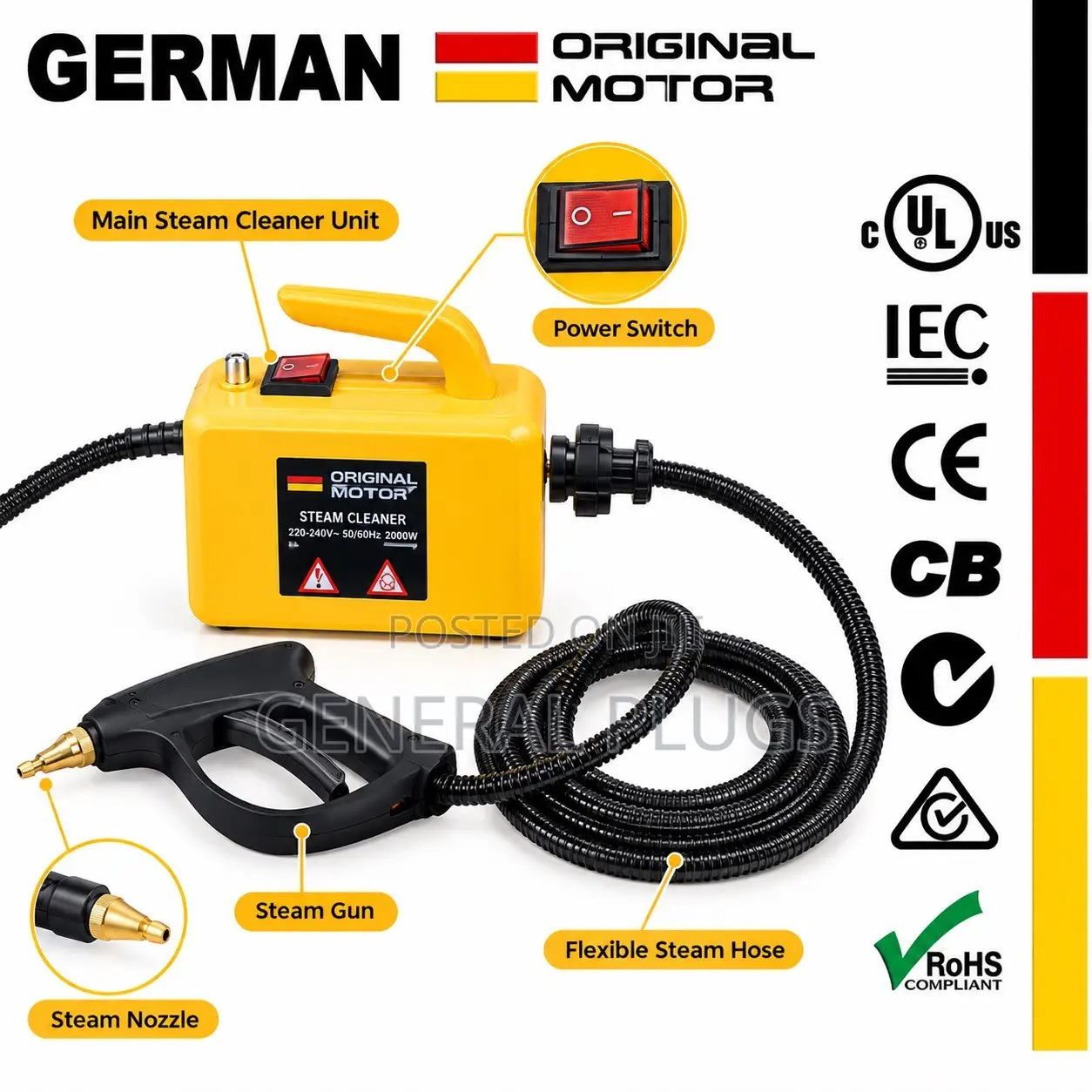 Supreme High Temperature Steam Cleaner for Cars ,AC Units ,Kitchen Etc
