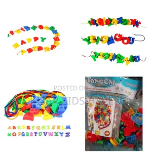 Fine Motor Skills Alphabet Stringing and Lacing for Toddlers 1 to 3yrs